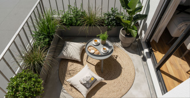 Slimme ideeën voor het indelen en stylen van een klein balkon