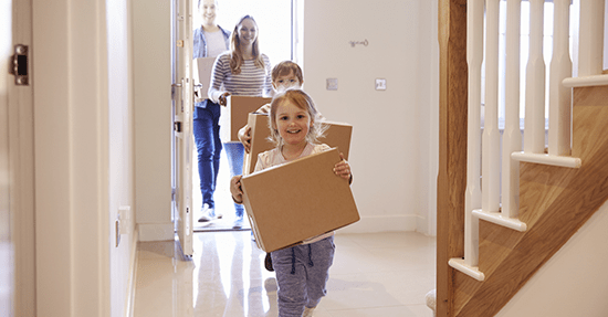 Een nieuw huis zoeken en kinderen