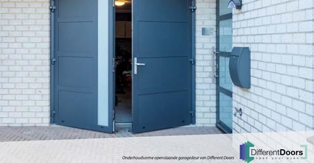 Openslaande garagedeuren, onderhoudsarm of van hout!