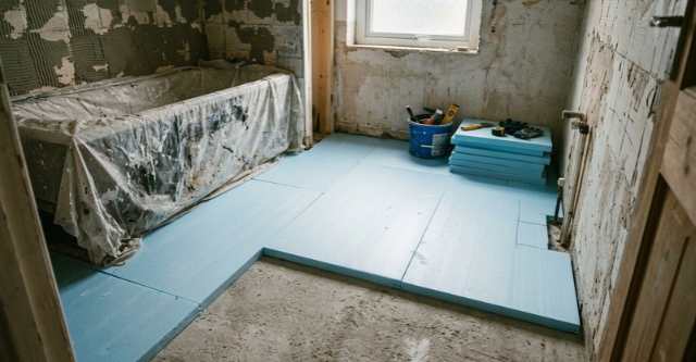 Een vochtvrije en warme badkamer door de juiste vloerisolatie