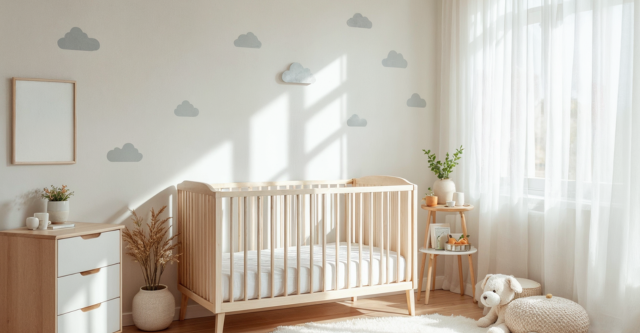 Behang voor de babykamer: rustige ideeën en slimme keuzes