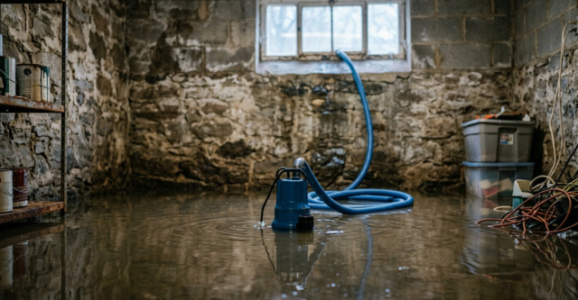 Wateroverlast in de kelder? Een dompelpomp biedt de oplossing