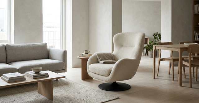 Waarom de draaibare fauteuil in zoveel interieurs opduikt