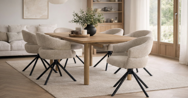 Zo kies je de juiste draaistoel aan de eettafel