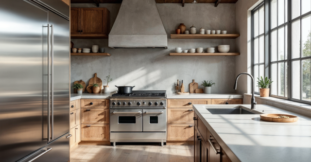 The real deal: industriële woonkeuken met professionele horeca-apparatuur