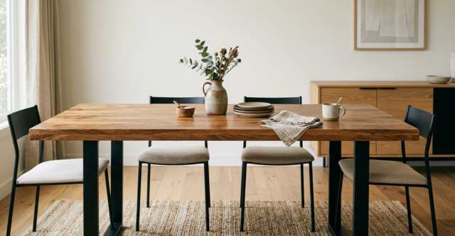 Mangohouten eettafel: alles over de voordelen, duurzaamheid en het karakter van mangohout