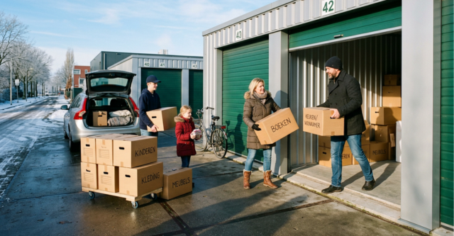 Opslag bij verhuizing: slim tijdelijk ruimte creëren zonder stress