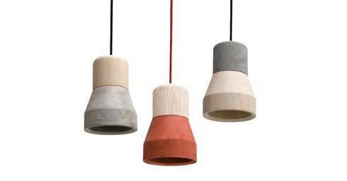 Cement Wood Lamp